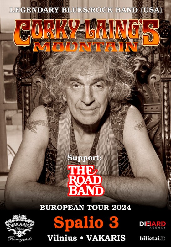 Legendary blues/rock band MOUNTAIN (USA)  feat. original member Corky Laing - Vilnius