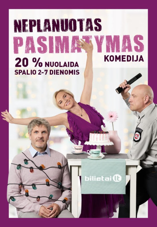 Komedija NEPLANUOTAS PASIMATYMAS | AKTORIŲ TEATRAS | Kaunas