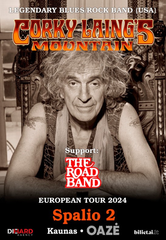 Legendary blues/rock band MOUNTAIN (USA)  feat. original member Corky Laing - Kaunas