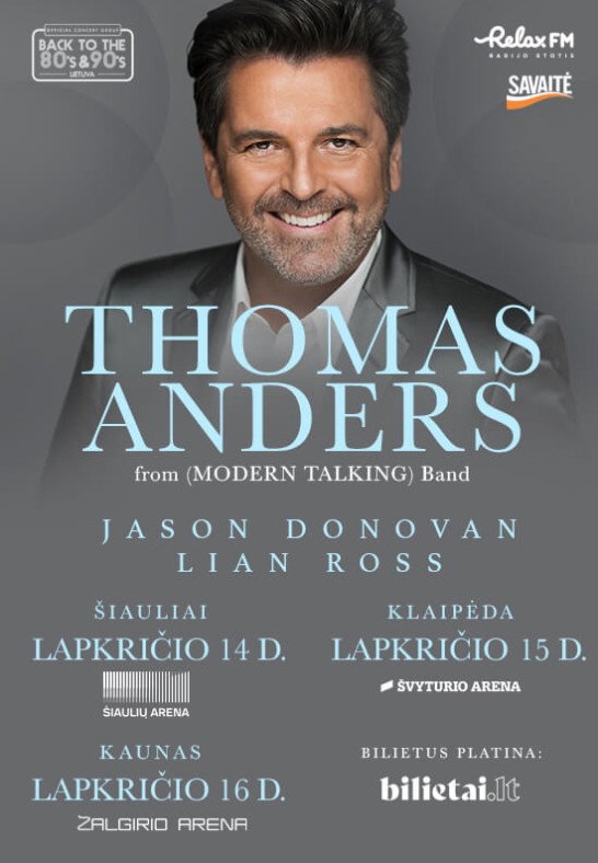 (Šiauliai) THOMAS ANDERS from MODERN TALKING | JASON DONOVAN | LIAN ROSS