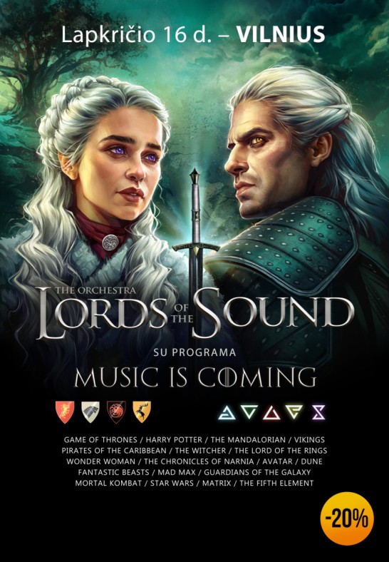 (Vilnius) LORDS OF THE SOUND su programa «Music is coming»