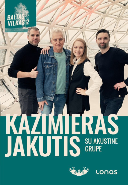 Kazimieras Jakutis su akustine grupe Rokiškyje