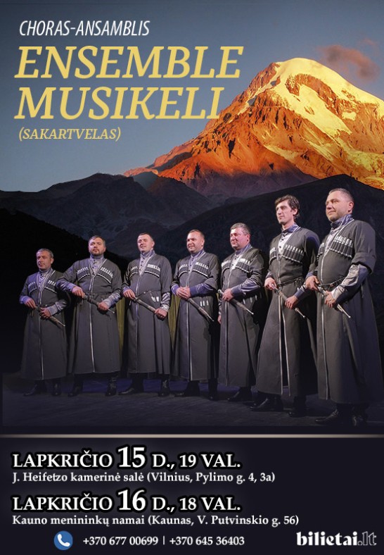 Unikalus folkloro choro - ansamblio ''Ensemble Musikeli'' (Sakartvelas) koncertas | Vilnius