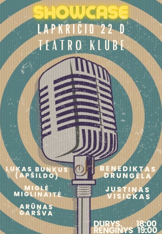 Teatro klubas SHOWCASE vakaras