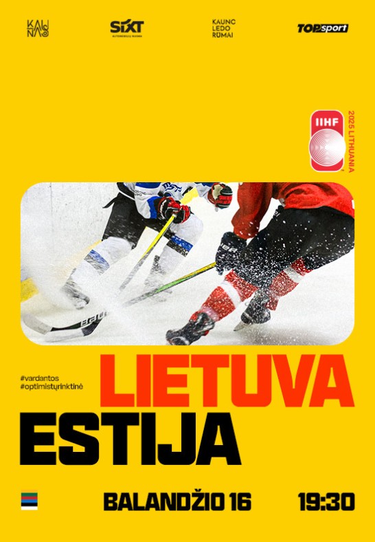 Lietuva - Estija. U18 pasaulio ledo ritulio čempionatas